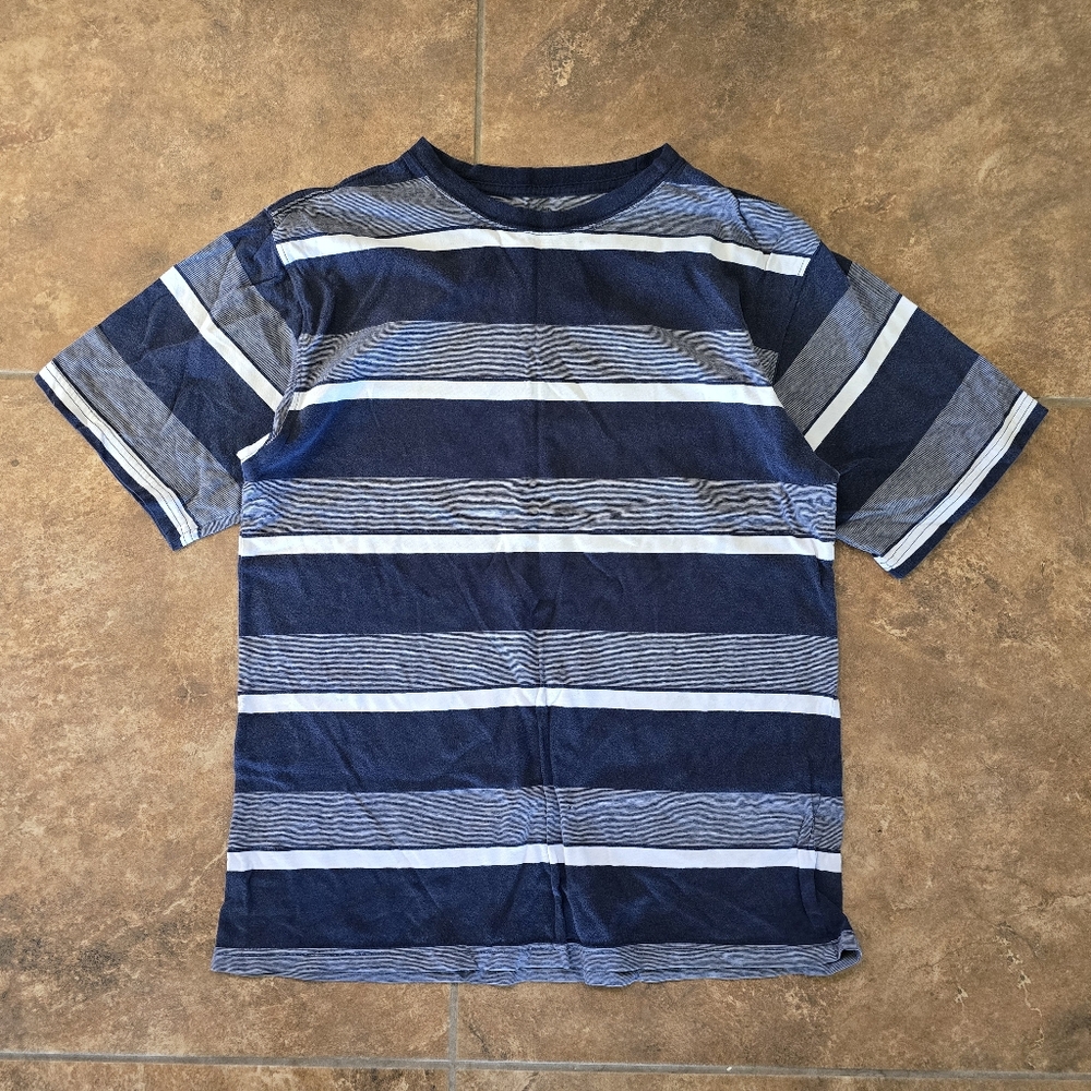 Navy White Striped FG Short Sleeve